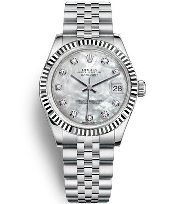 Replica Rolex Datejust Ladies Swiss Watches 178274-0042 MOP Dial 31mm (High End)