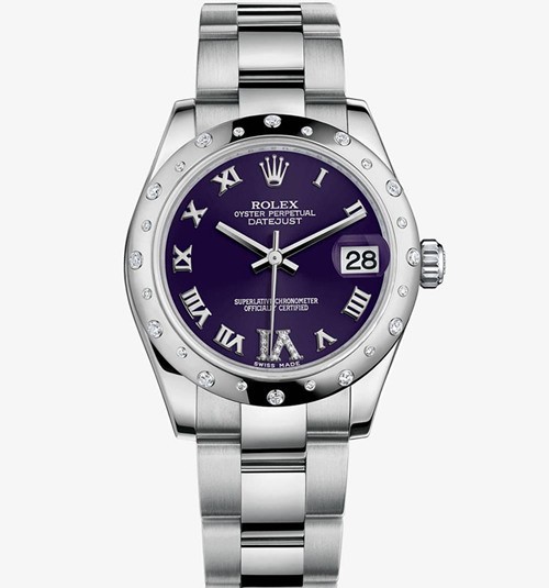 Rolex Datejust Ladies 178344-0016 Automatic Replica Watch Purple Dial 31mm