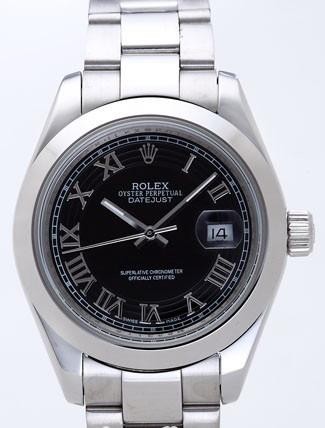 Rolex Datejust II Replica Watches Black Dial RX4118
