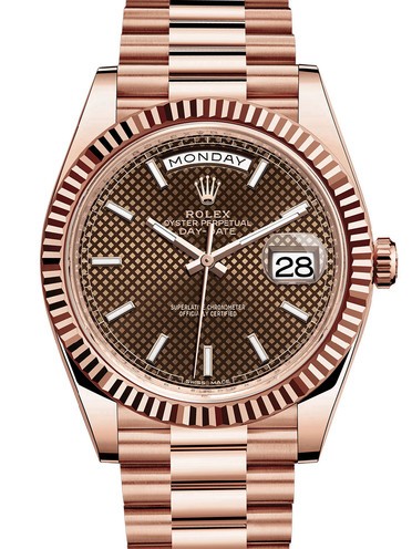Rolex Day-Date II Swiss Replica Watch 228235-0006 Chocolate Dial 40mm (High End)
