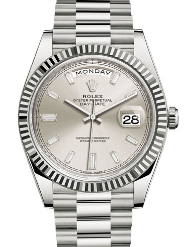 Rolex Day-Date II Swiss Replica Watch 228236-0002 Silver Dial 40mm (High End)