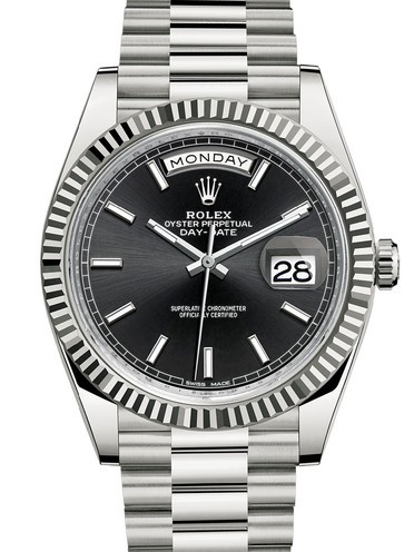 Replica Rolex Day-Date II Automatic Watch 228236-0003 Black Dial 41mm