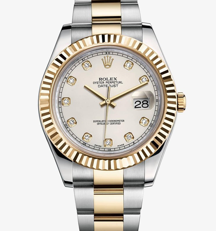 Rolex Datejust II Mens 116333 Ivory white dial Diamond time markers Automatic Replica Watch