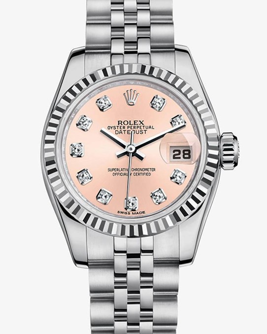 Swiss Rolex Datejust Ladies 179174 Pink dial Diamond time markers  Automatic Replica Watch