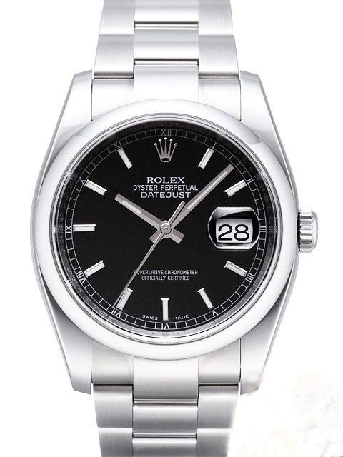 Replica Rolex Datejust Watches Swiss Automatic 116200-0059 Black Dial 36mm (High End)