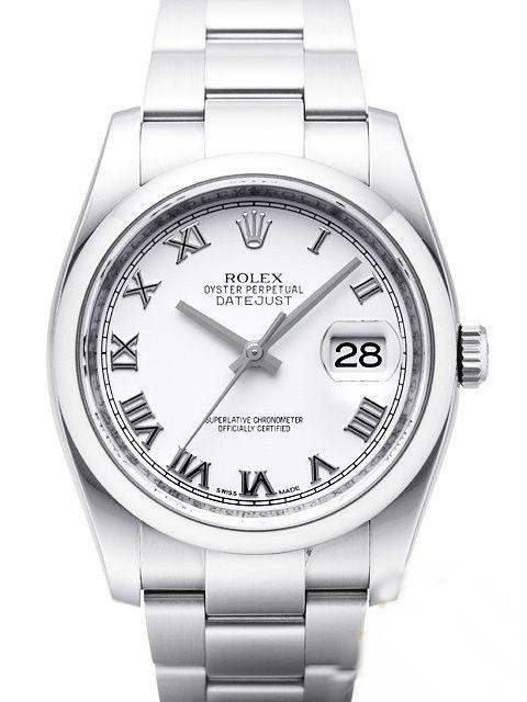 Rolex Datejust Mens 116200-0055 White dial Roman numerals Automatic Replica Watch