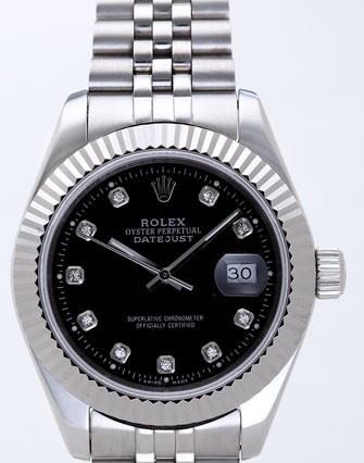 Rolex Datejust II Replica Watches Black Dial RX4110