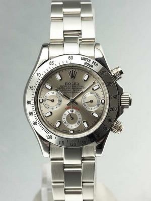 Rolex Daytona Replica Watches SS Case Slate Serti Dial