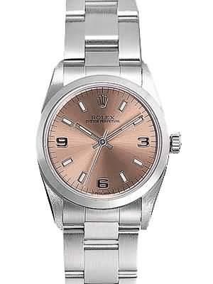 Rolex Oyster Perpetual Replica Watches SS Stainless Steel Bronze Dial Arabic Bar Hour markers V