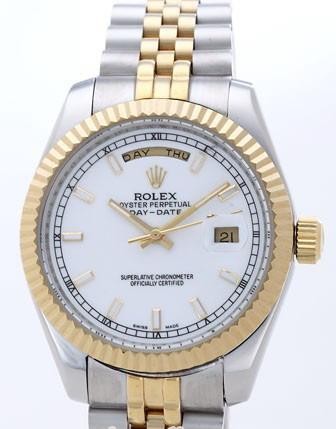 Rolex Day-Date II Replica Watches White Dial RX41120