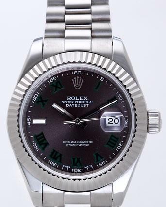 Rolex Datejust II Replica Watches Black Dial RX4112