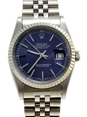 Rolex Datejust  Replica Watches Jubilee Dark blue dial bar markers II