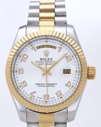 Rolex Day-Date II Replica Watches White Dial RX41126