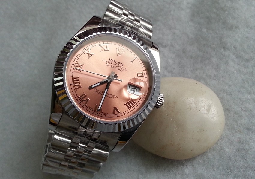 Rolex Datejust Replica Watches Jubilee SS Bronze Dial Roman Numeral Hour markers
