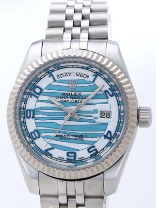Rolex Day-Date II Replica Watches Blue Dial RX41137