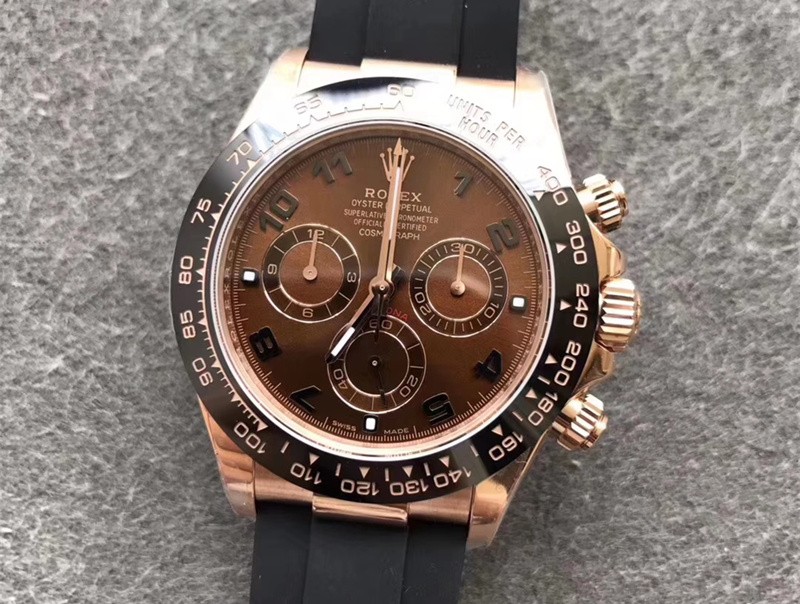 Replica Rolex Daytona Swiss Watches 116515LN-0015 Chocolate Dial 40mm (High End)