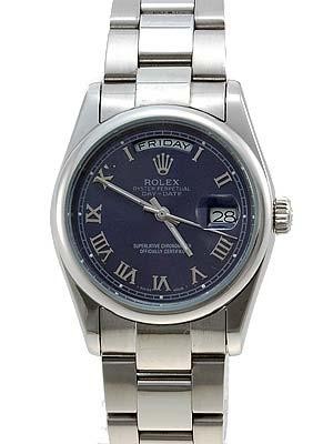 Rolex Oyster Day Date Replica Watches White Gold Blue dial RLLP06