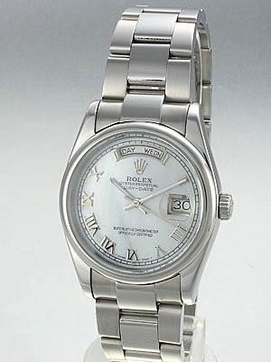 Rolex Oyster Day Date Replica Watches Pearl dial roman numeral hour markers RX7085