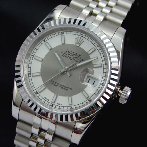 Rolex Datejust 116234 White and Silver Dial Men Automatic Replica Watch