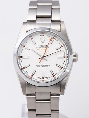 Rolex Milgauss Replica Watches White Dial SS Band RX8383