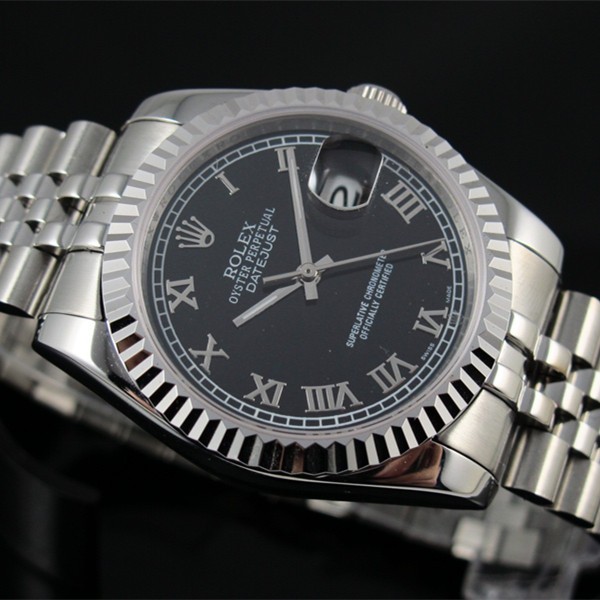 Rolex Datejust Black dial Roman numerals 116234-0086 Automatic Replica Watch