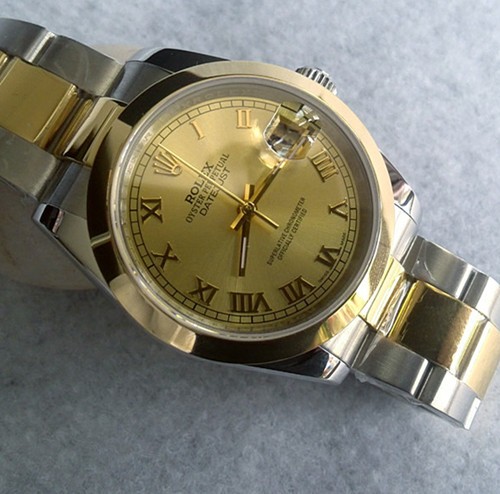 Rolex Datejust Mens 116203 Golden dial Roman numerals  Automatic Replica Watch