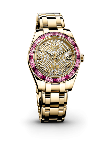 Swiss Rolex Datejust Ladies 81348SARO 18K Yellow Gold Strap with Diamond inlaid Automatic Replica Watch
