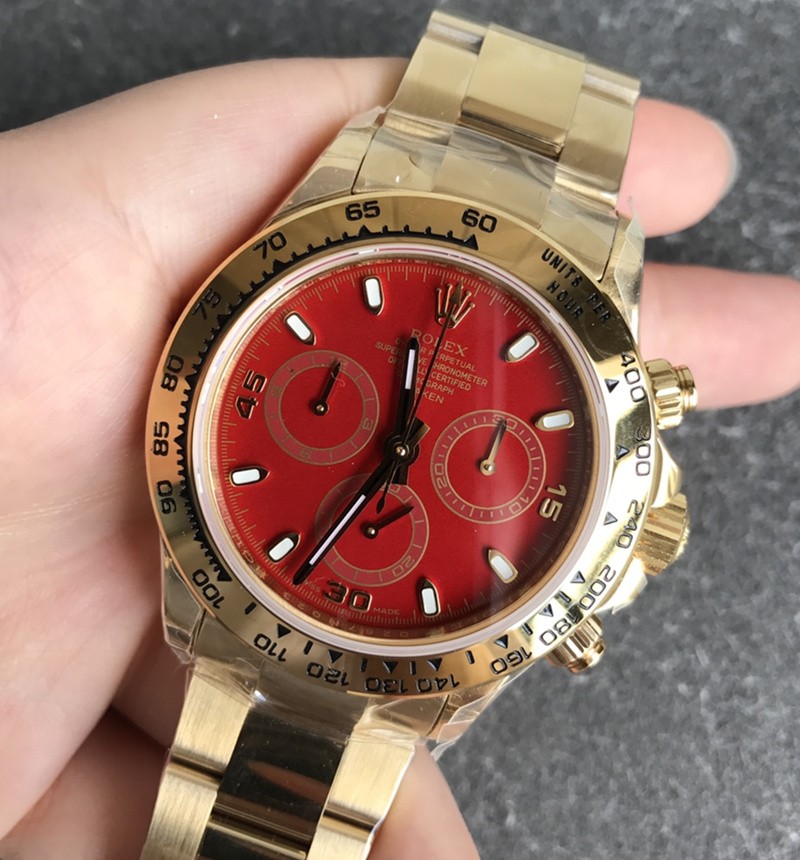 Rolex Daytona Replica Swiss Watch Luna Rossa Red Dial (High End)