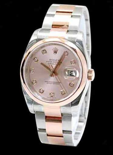 Swiss Rolex Datejust 116201 Pink Dial Ladies Automatic Replica Watch