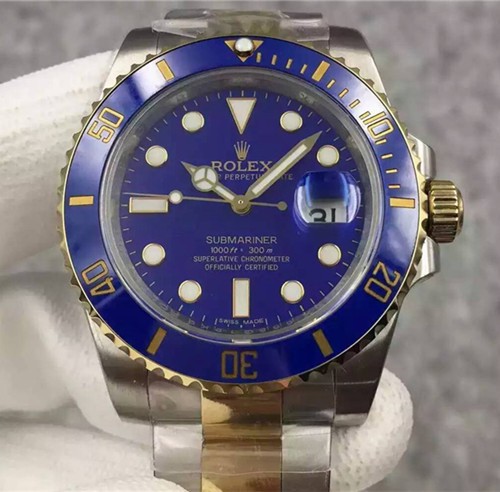 Rolex Submariner Swiss Cal.3135 Replica Watch 116613LB-0005 Blue Dial 40mm (Super Model) 