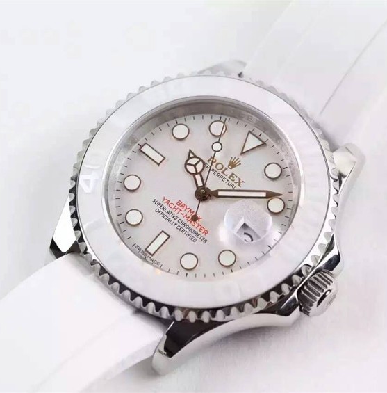 Rolex BayMax Yacht-Master Swiss Automatic Watch Full White (High End)