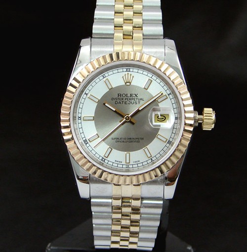 Replica Rolex Datejust Automatic Watch White & Gray Dial 36mm