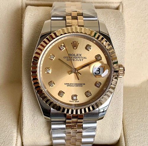 Replica Rolex Datejust Swiss Watches 116233-0150 Gold Dial 36mm (High End)