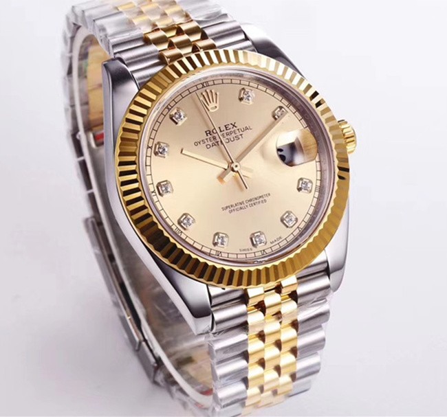 Replica Rolex Datejust Swiss Watches 126233-0017 Gold Dial 36mm(High End)