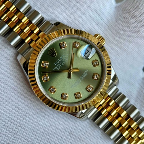 Rolex Lady-Datejust 28mm Automatic Watch 279171-0007 Olive Green (High End)