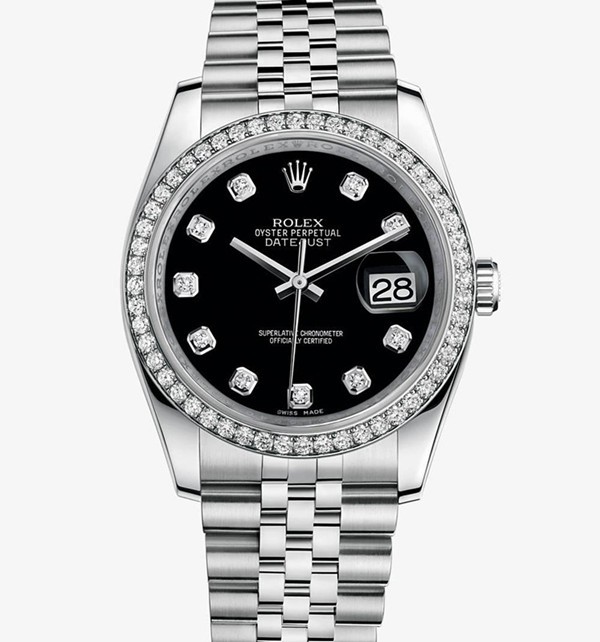 Replica Rolex Datejust Swiss Watches 116244-0014 Black Dial 36mm(High End)