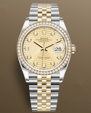 Rolex Datejust Replica Swiss Watch 126283rbr-0031 Golden Dial (High End)