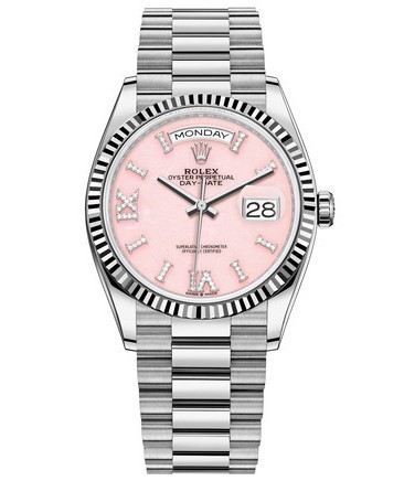 Rolex Day-Date Swiss Watch 128239-0021 Pink MOP Dial (High End)