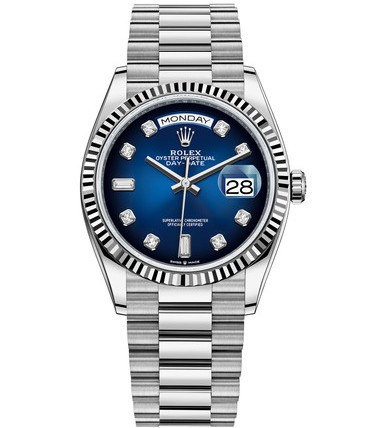 Rolex Day-Date Swiss Watch 128239-0023 Dark Blue Dial (High End)