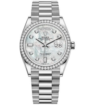 Rolex Day-Date Replica Swiss Watch 128396tbr-0005 MOP Dial (High End)