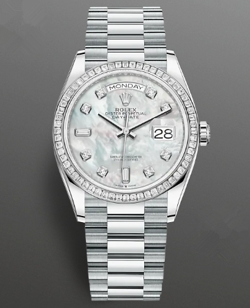Rolex Day-Date Replica Swiss Watch 128396tbr-0005 MOP Dial (High End)