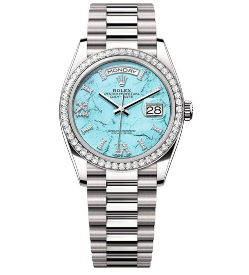 Rolex Day-Date 2023 Replica Swiss Watch 128349rbr-0031 Sky Blue Dial (High End)