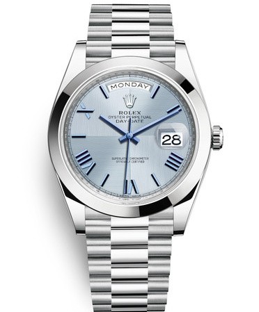 Rolex Day-Date II Replica Swiss Watch 228206-0001 Ice Blue (High End)