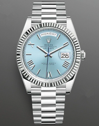 Rolex Day-Date II Replica Swiss Watches 228236-0012 Ice Blue Dial (High End)