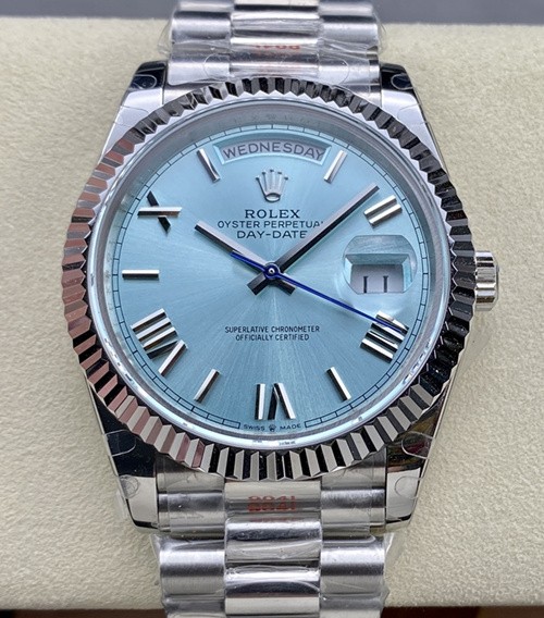 Rolex Day-Date II Replica Swiss Watches 228236-0012 Ice Blue Dial (High End)