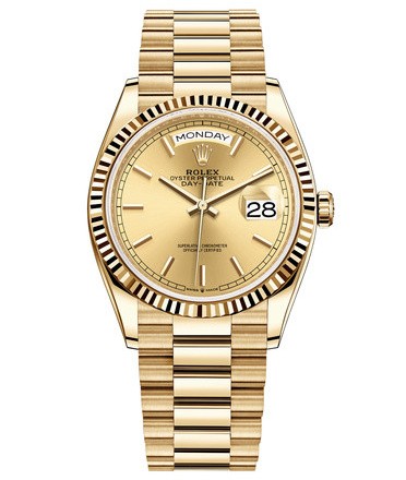 Rolex Day-Date Replica Swiss Watch 128238-0045 Golden Dial (High End)