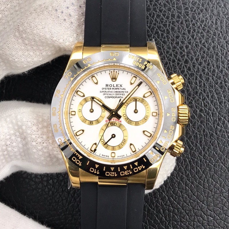 Rolex Daytona Replica Swiss Watch 116518LN-0041 White Dial (High End)