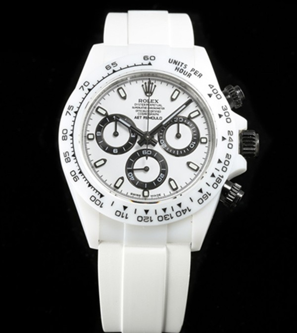 Rolex Daytona Replica Swiss Watch All White Ceramic (High End)