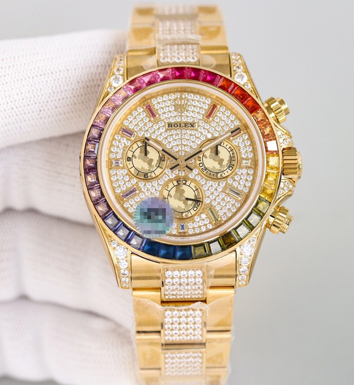 Rolex Daytona Rainbow Replica Swiss Watch All Gold (High End)