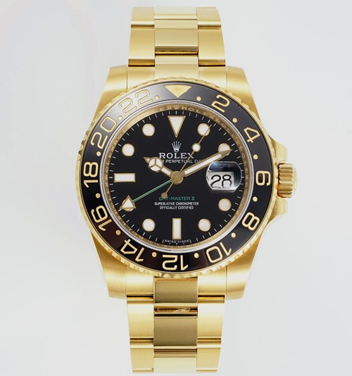 Rolex GMT-Master II Swiss Clone Watch All Gold 116718LN-0001 Black Dial (Super Model) 